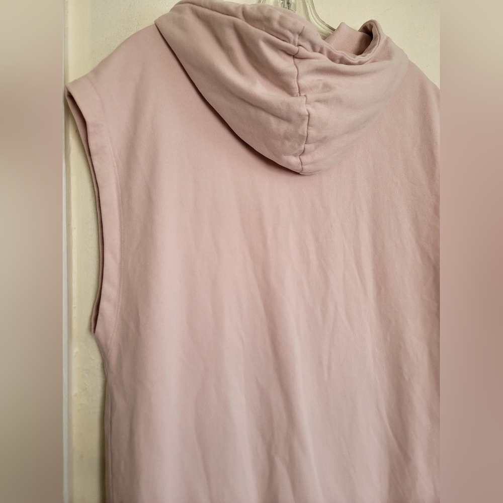 New Zara Pink Washed Plush Sweatshirt Dress Y2K Hoodie 1990 Los Angeles Small - Picture 13 of 15
